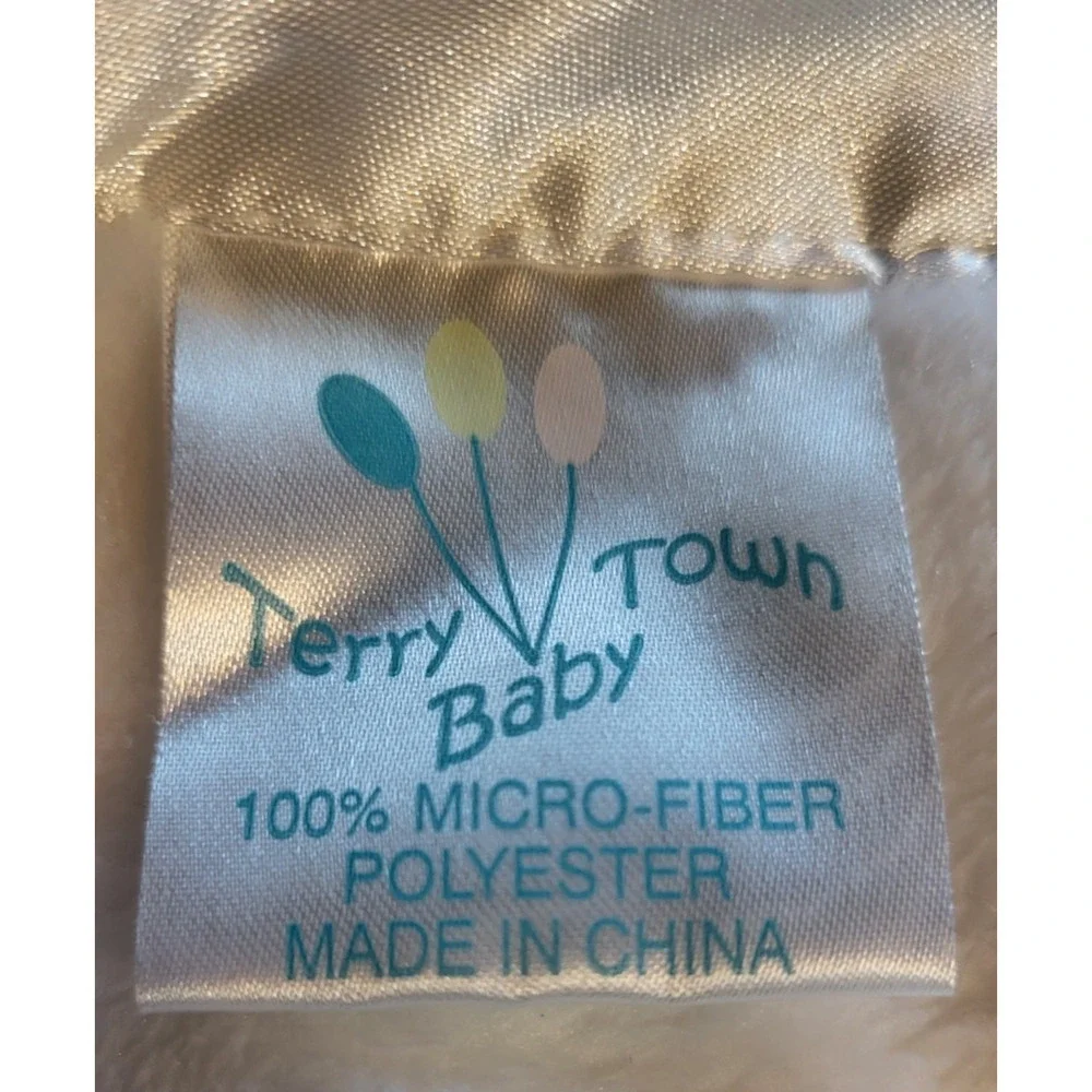 Terry Town Baby White 28” X 39” Soft Security Blanket Lovey 100% Micro-Fiber '12